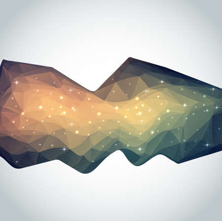 Low polygon geometry shape. Vector illustrationのイラスト素材
