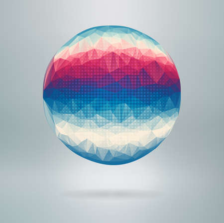 Abstract vector polygonal sphereのイラスト素材