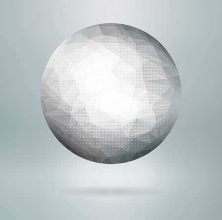 Abstract vector polygonal sphereのイラスト素材