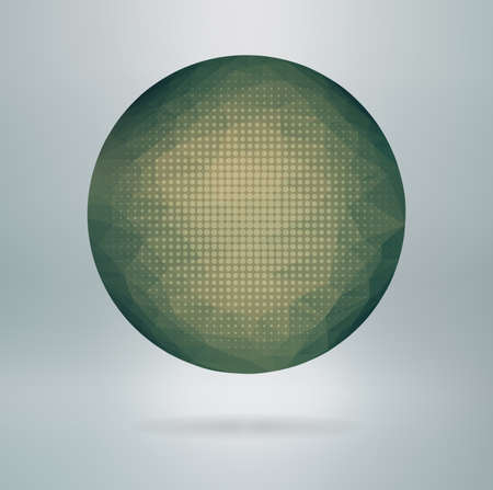 Abstract vector polygonal sphereのイラスト素材