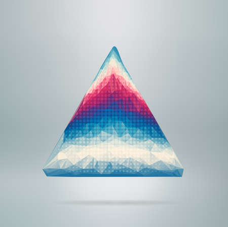abstract vector polygonal sphereのイラスト素材