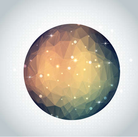 abstract vector polygonal sphereのイラスト素材