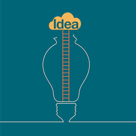 Light Bulb Idea vector illustrationのイラスト素材
