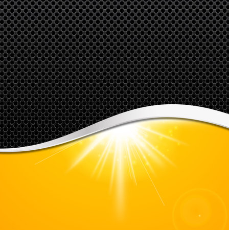 Abstract Metal Background with a sun burstのイラスト素材