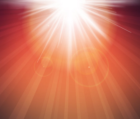 Sun with lens flare.のイラスト素材