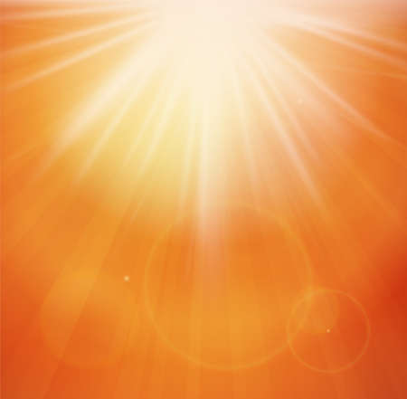 Summer background with sun burst  lens flareのイラスト素材
