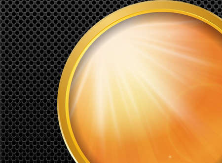 Abstract background gold metallic and sunlight , vector illustration.のイラスト素材