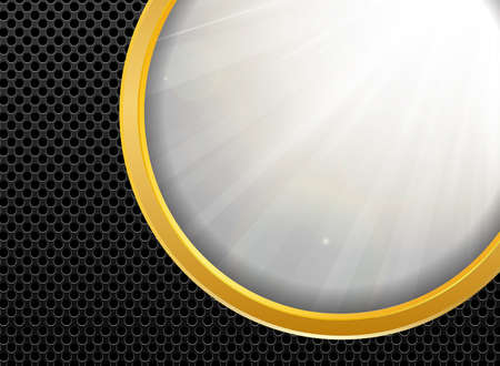 Abstract background gold metallic and sunlight , vector illustration.のイラスト素材