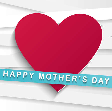 Happy Mother Day Heart Backgroundのイラスト素材