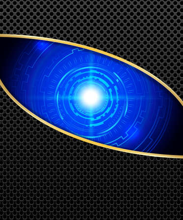 Abstract background, white metallic and blue technologyのイラスト素材