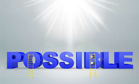 Possible text and stair on backgroundの写真素材