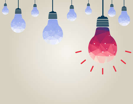 light bulb idea polygon vector illustrationのイラスト素材