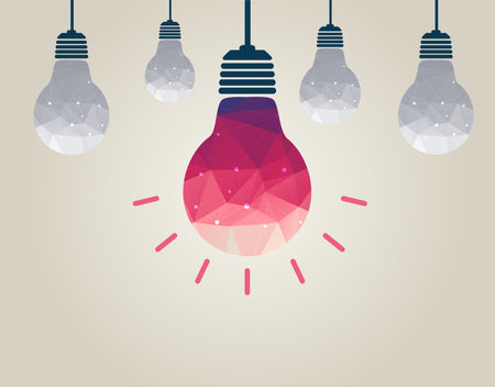 light bulb idea polygon vector illustrationのイラスト素材