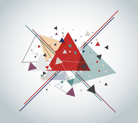Vector abstract with triangle on gray backgroundのイラスト素材