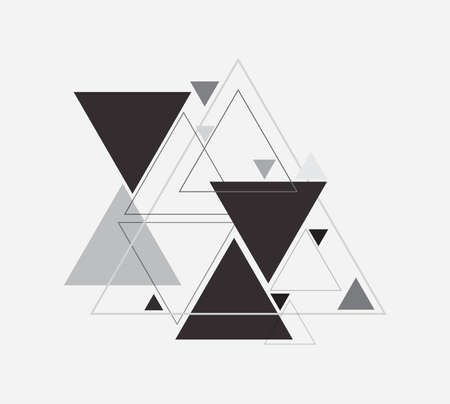 Vector abstract with triangle on gray backgroundのイラスト素材