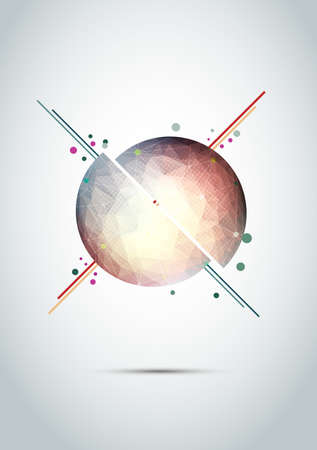 Vector abstract background with triangle and lineのイラスト素材