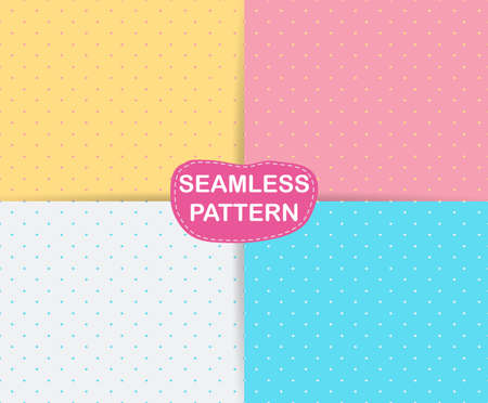 Vector illustration Set of seamless background.のイラスト素材