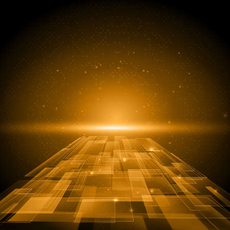 Abstract technology background with bright flareのイラスト素材