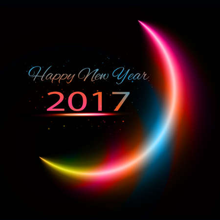 Happy New Year Celebration colorful backgroundのイラスト素材