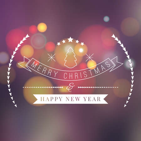 Christmas bokeh light vector backgroundのイラスト素材
