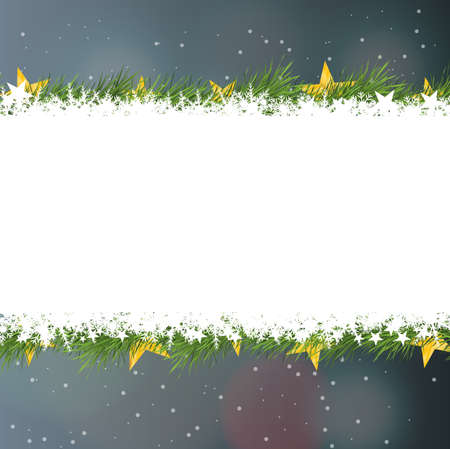 Merry christmas leaf star on blurred bokeh backgroundのイラスト素材