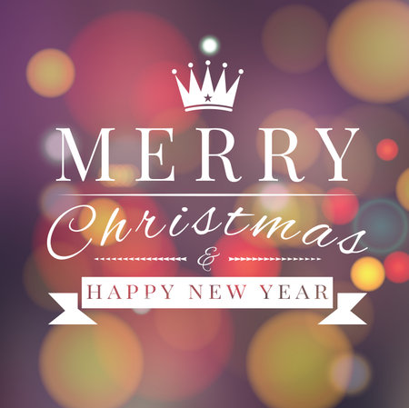 Christmas bokeh light vector backgroundのイラスト素材