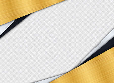 Abstract background design modern with gold brushed metal texture. vector illustrationのイラスト素材