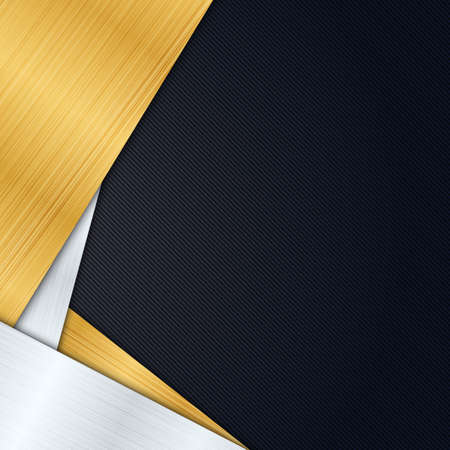 Abstract background design modern with gold brushed metal texture. vector illustrationのイラスト素材