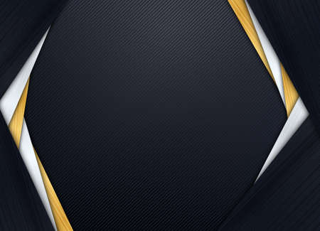 Abstract background design modern with gold , metal, dark brushed metal texture. vector illustrationのイラスト素材