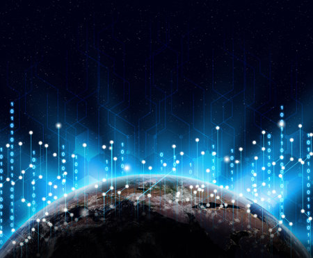 Global network  Internet Concept of global business from concepts series and connection symbols...