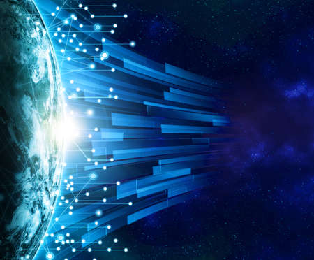 Global network  Internet Concept of global business from concepts series and connection symbols communication lines. Elements of this image furnishedの写真素材