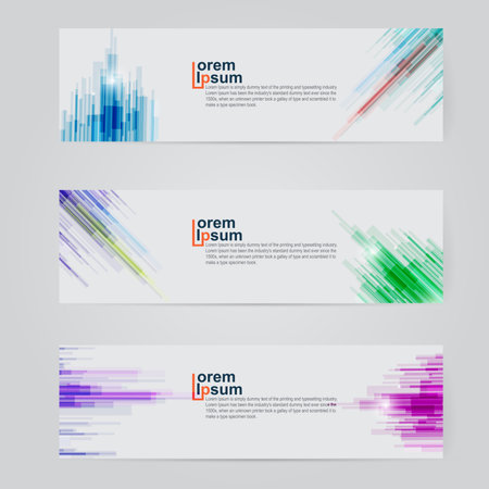 A set of modern abstract design banner web template.のイラスト素材