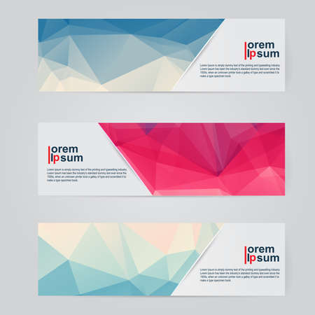A set of modern abstract design banner web template.のイラスト素材