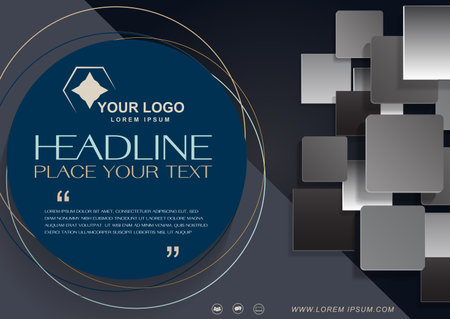 Brochure flyer design template vector, cover presentation abstract background, annual reports layout vector illustrationのイラスト素材