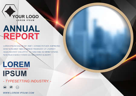 Brochure flyer design template vector, cover presentation abstract background, annual reports layout vector illustrationのイラスト素材