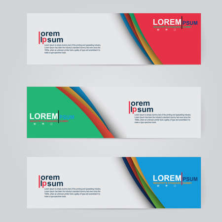 A set of modern vector abstract design banner web template, cover abstract background. vector illustrationのイラスト素材
