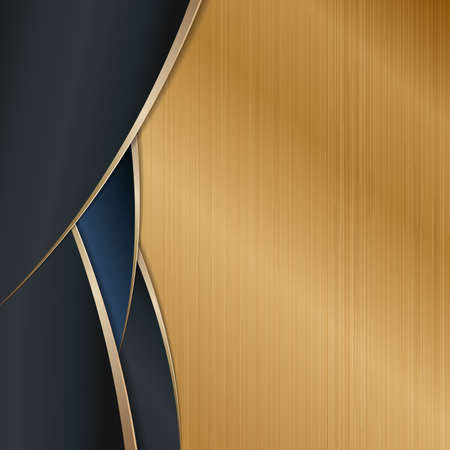 Abstract material design modern background with gold brushed metal texture. vector illustrationのイラスト素材