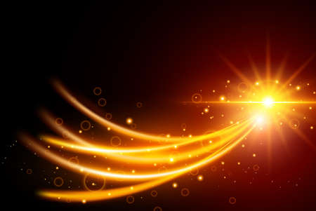 Futuristic Light Effect. abstract background with blurred magic neon light curved lines Star burst with sparkles. Vector illustration
のイラスト素材