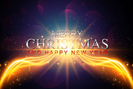 Merry Christmas and Happy New Year On Light Background. greeting card or poster template flyer or invitation design. Vector Illustration.
のイラスト素材