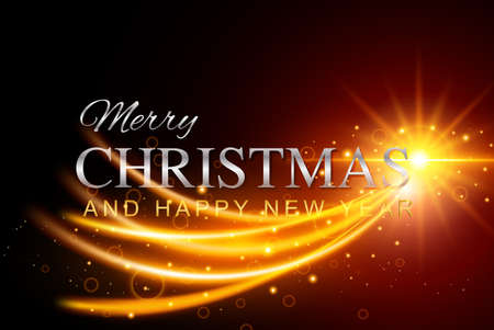 Merry Christmas and Happy New Year On Light Background. greeting card or poster template flyer or invitation design. Vector Illustration.
のイラスト素材