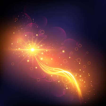 Futuristic Light Effect abstract background with blurred magic neon curved linesのイラスト素材