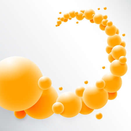 Abstract 3D Sphere design. 3d molecules concept, Atoms. on white background. Vector Illustrator のイラスト素材