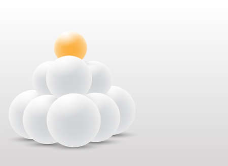 Abstract 3D Sphere design on white background. Vector illustration.のイラスト素材