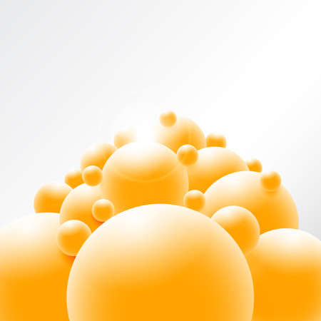 Abstract 3D Sphere design. 3d molecules concept, Atoms. on white background. Vector Illustrator 
のイラスト素材
