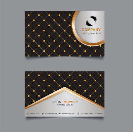 Vector abstract creative business cards Template Double sided. Vector Illustration.のイラスト素材