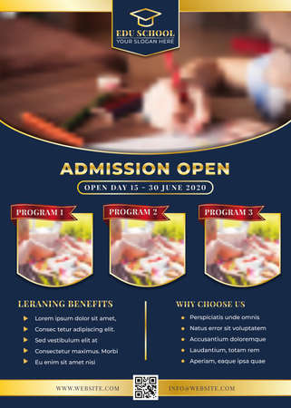 Education, Admission, Back To Shool Flyer Creative Design Templateのイラスト素材
