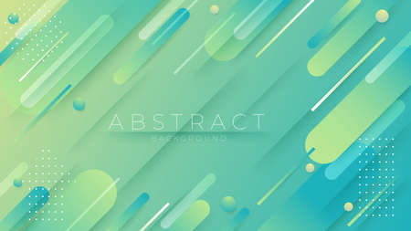 Minimal geometric Trendy gradient shapes composition.  background Vector illustration.のイラスト素材