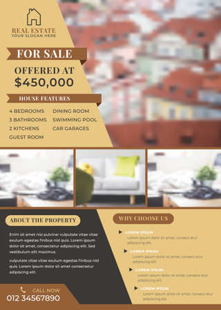 Real Estate Business Flyer Template.のイラスト素材