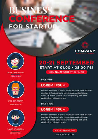 Business Conference Flyer Creative Design Templateのイラスト素材