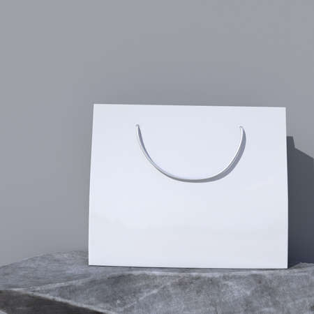 Shopping bag mockup. shopping product package for branding and corporate identity design. Mockup 3D renderingの写真素材